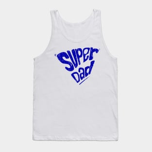 blue super dad typography Tank Top